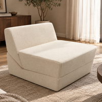 Canapé-lit compressé, fauteuil de loisirs sans accoudoirs, éponge haute densité, lit pliant réglable, mobilier pour petit espace de salon