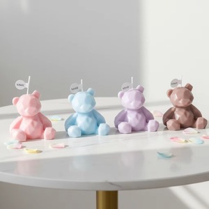 Bear-Shaped Soy Wax Scented <b>Candle</b> for Birthday Wedding Holiday Parties - Home Decoration Ornament - Product Image 1
