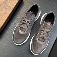 Baskets Homme Rétro en Daim Patchwork, Tige Mixte, à Lacets, Chaussures de Sport Décontractées, Légères et Épaisses, Style Italien, Luxe Original