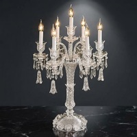 Lampe de table en métal transparent JHMJ D53*H63cm pour décoration de centre de table romantique pour mariage ou banquet