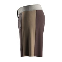 Shorts de plage d'été pour homme, marron expresso et kaki, avec cordon de serrage, séchage rapide, poches latérales zippées et fermeture à bouton.