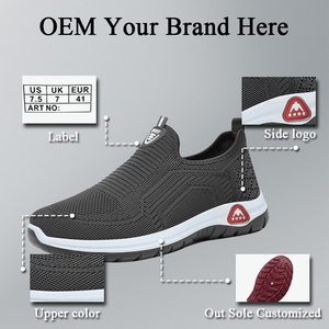Scarpe da uomo slip-on in tessuto stile Pechino antico, senza lacci, antiscivolo, traspiranti, leggere, casual, sportive, primaverili, per il commercio transfrontaliero - Product Image 3