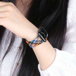 สายนาฬิกาข้อมือแบบถักปรับได้พร้อมหัวเข็มขัดแม่เหล็ก BEEFLYPOWER สำหรับสมาร์ทวอทช์ซีรีส์ 1-11 สายนาฬิกาไนลอนยืดหยุ่น - Product Image 4