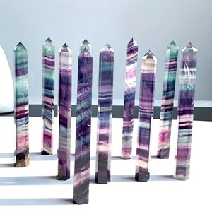 Pointes de cristal naturel de haute qualité, pointes de fluorite arc-en-ciel, pierre de guérison, tour de fluorite bonbon pour le Feng Shui - Product Image 5