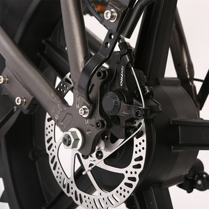 Electric Folding Bike 19 In Fat Tires Disc Brakes Rear Rack Lithium Battery Foldable Urban Commute - Product Image 4