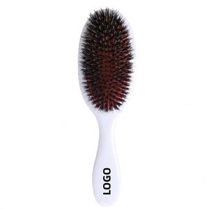 Cepillo de pelo de cerdas de jabalí de marca privada, cepillo desenredante con almohadilla, peine de masaje tipo paleta, servicio de diseño de marca con gráficos personalizados - Product Image 5