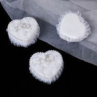 Fournitures de décoration de mariage boîte à bagues de mariée pour anniversaire saint valentin anniversaires mariages cadeaux dentelle anneau de mariage oreiller