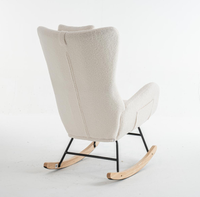 Fauteuil à bascule moderne personnalisé en tissu Teddy avec fonctions de sécurité pour chambre de maman et bébé