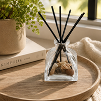 Bouteille vide en verre de 100 ml, 50 ml, 250 ml pour diffuseur d'arômes sans flamme avec bouchon à vis pour voiture et maison, recharge d'huiles essentielles