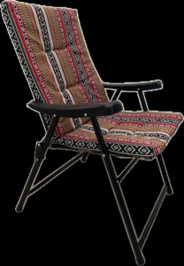Chaise de plage pliante en fer à ressorts, portable, inclinable, pour la pause déjeuner et les loisirs, avec dossier en coton – Ventes flash - Product Image 4