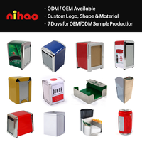 NIHAO Distributeur de mouchoirs en métal, boîte à mouchoirs rectangulaire avec logo personnalisé pour la maison et les hôtels