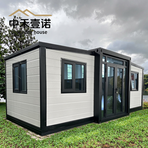 Casa Container Espandibile Design Moderno Certificata ISO9001 Pavimento <span class=keywords><strong>in</strong></span> PVC a Bassa Manutenzione Prefabbricata <span class=keywords><strong>in</strong></span> <span class=keywords><strong>Acciaio</strong></span> per Magazzino e Villa - Product Image 1