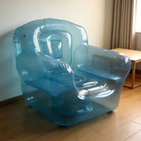 Canapé gonflable transparent en PVC pour l'extérieur, canapé gonflable pour salon, chaise flottante durable pour le bord de la piscine