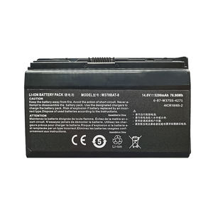 W370BAT-8 76.96Wh 14.8V 5200mAh Replacement Laptop <b>Battery</b> Pack for Clevo K590S K660E 650C 750S 760E Notebook <b>Batteries</b> - Product Image 1