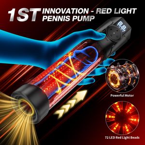 ระบบฝึกเพิ่มขนาดอวัยวะเพศชายแบบกันน้ำ 72 หลอดไฟ LED สีแดง พร้อมปั๊มสุญญากาศไฟฟ้าอัตโนมัติสำหรับผู้ชายวัยผู้ใหญ่ - Product Image 3