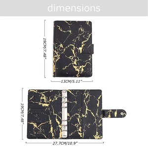 Carnet de budget A6 en marbre noir et blanc doré, personnalisable, idéal pour les cadeaux – Meilleures ventes - Product Image 4