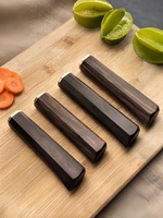 Manche de couteau en bois fait main en bois d'ébène/bois de fer/frêne, finition mate, design minimaliste, pour usage en cuisine