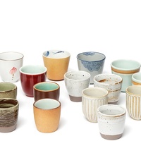 Hot Koop Retro Keramische Kopje Thee Aardewerk Cup Zonder Handvat Japanse Stijl Koffie Mok