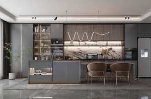 Gabinetes de Cocina Blancos Modernos Personalizables e Isla con Fregadero de Diseño Gratuito Incluido Directamente de China - Product Image 2