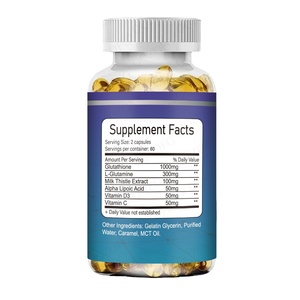 Capsules de glutathion en gélules molles les plus vendues sur <span class=keywords><strong>Amazon</strong></span>, 1000 mg, 120 unités pour adultes - Vente directe du fabricant, OEM disponible - Product Image 4
