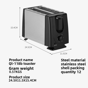 Tostadora Eléctrica Transfronteriza, Horno <span class=keywords><strong>para</strong></span> Desayunos, Máquina <span class=keywords><strong>para</strong></span> Hacer Sándwiches, Desplazamiento Automático del Pan, Acero Inoxidable, Mini, <span class=keywords><strong>para</strong></span> el Hogar - Product Image 3
