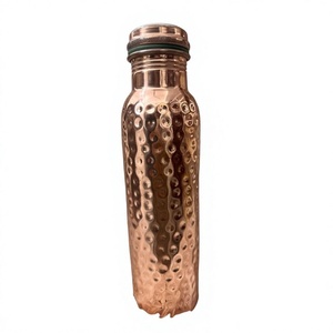 Polish Finished Hammered Texture Copper Water <b>Bottle</b> BPA Free Good Quality Water <b>Bottle</b> For Adults Drinking Back To School - Product Image 1