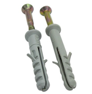 Gray Nylon Winged Expansion Plug | Wall Anchor with Screws for Concrete & Brick - Product Image 3