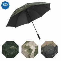 Parapluie de golf de haute qualité avec impression de contour de montagne, tige robuste pour l'aventure en plein air