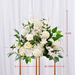 Centrotavola con Fiori Artificiali, Decorazioni da Tavolo, Composizione di Rose Artificiali a Sfera, Bouquet Floreale per Matrimoni e Feste - Product Image 2