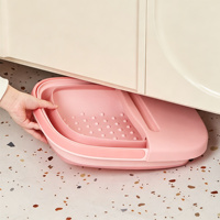 Bassin de lavage des pieds pliable et portable en plastique coloré multi-usage avec poignée pour la maison