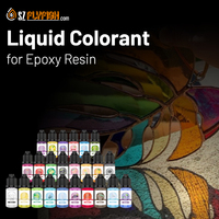 SZFlyFish 24 Couleurs de Teinture pour Résine Époxy 5ml/Bouteille - Colorant Liquide & Pigment de Revêtement Haute Transparence Forte Pénétration Prêt à Expédier
