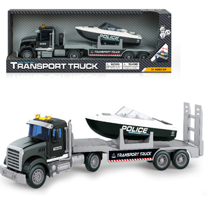 Inşaat araç 1/24 modeli ches ches hafif ve müzik ile Flatbed <span class=keywords><strong>Tow</strong></span> metal oyuncak kamyon plastik sürtünme kamyonu oyuncaklar çocuklar için