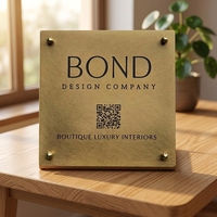 Placa de Número de Puerta de Latón y Aluminio, Letrero Personalizado para Edificio, Placa de Identificación Grabada para Oficina, Boutique, Hotel