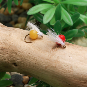 Mouches molles réalistes artificielles de mouche de poisson pour le saumon, la <span class=keywords><strong>truite</strong></span> Steelhead, leurre humide de pêche de mouche appât crochet barbelé 12 # - Product Image 5