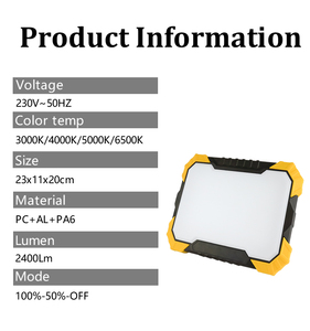 30W <span class=keywords><strong>LED</strong></span> Xách Tay Làm Việc Ánh Sáng Thay Đổi Độ Sáng Không Thấm Nước IP65 Smd2835 AC Điện Làm Việc Đèn Cho Hội Thảo & Sửa Chữa Xe - Product Image 2