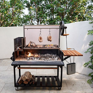 <span class=keywords><strong>Barbecue</strong></span> en acier robuste à hauteur réglable <span class=keywords><strong>Barbecue</strong></span> à charbon de bois Portable sans fumée pliant pour les cuisines fêtes Camping - Product Image 1