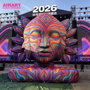 <span class=keywords><strong>Sculpture</strong></span> <span class=keywords><strong>de</strong></span> visage gonflable artistique avec lumières LED pour <span class=keywords><strong>spectacle</strong></span> <span class=keywords><strong>de</strong></span> nuit sur scène - Product Image 1