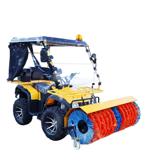 Motorized Snowplow with <b>Large</b> Wheelhouse <b>Roller</b> Brush Automatic Seat-Mounted Snow Shovel & Blower - Product Image 3