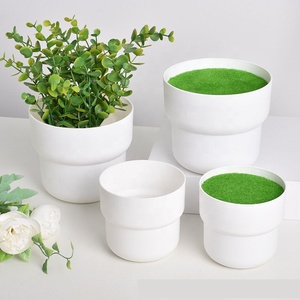 Vendita diretta dalla fabbrica vaso di fiori in plastica con finitura smaltata traspirante floccato in schiuma verde vaso <span class=keywords><strong>per</strong></span> <span class=keywords><strong>piante</strong></span> succulente disposizione 3-6L - Product Image 2