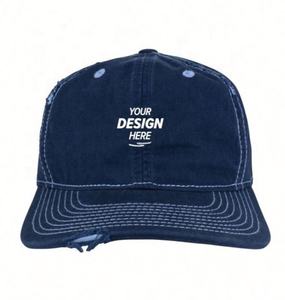 <b>Vintage</b> Unstructured 6-Panel Cotton Dad Hat Washed Distressed Style Baseball <b>Cap</b> - Product Image 2