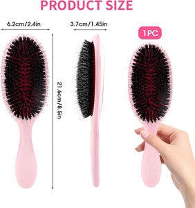 Deep Reach Massage Boar Bristle Detangling Hair Brush <b>Smart</b> Air Cushion Base Comb Set Salon Station Essential Equipment - Product Image 2