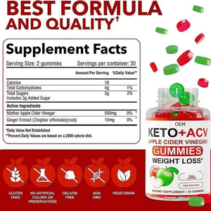 Gomitas Keto de Vinagre de Sidra de Manzana para Control de Peso, Marca Privada OEM - Product Image 2