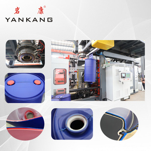 Máy thổi khuôn làm thùng nhựa màu xanh 120L 150L 200L 220L 250L, máy làm thùng miệng mở - Product Image 4