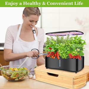 Bamboo Plant Stand <b>Storage</b> <b>Box</b> With <b>Drawer</b> Desktop Hydroponic Garden Display Rack Natural Wood Color - Product Image 4