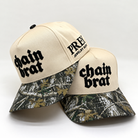 Gorra Trucker de 5 Paneles con Bordado 3D Personalizado, Visera con Camuflaje Selva, Cierre a Presión, Logotipo y Frase Personalizados para Caza al Aire Libre