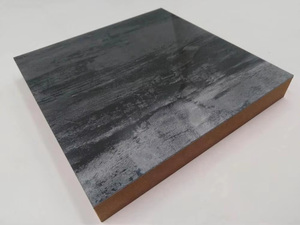 Panneaux en <span class=keywords><strong>bois</strong></span> grainé brillant moderne E0 19 mm, plaque acrylique <span class=keywords><strong>de</strong></span> 1 mm, panneau MDF recouvert <span class=keywords><strong>de</strong></span> <span class=keywords><strong>feuille</strong></span> acrylique, dureté 4H, résistant à l'humidité, utilisation en intérieur - Product Image 6
