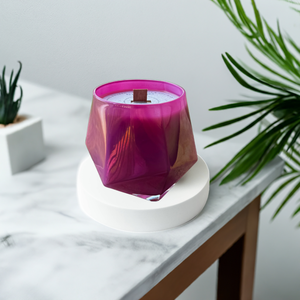 Vela perfumada con aroma a rosa de No Label Candle Company, 16 oz, mecha de madera, hecha a mano, cera de soja y coco totalmente natural, forma de flor, decoración para el hogar - Product Image 1