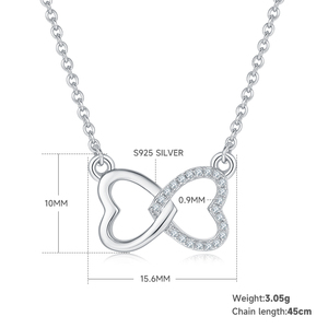 Bixin Pendentif en forme de coeur S925 Argent Moissanite Diamant D Grade 0.1CT - Product Image 2