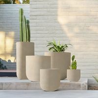 Jardinière en béton rectangulaire durable LDK Vietnam, forme personnalisée OEM, pot de fleurs moderne et minimaliste pour aménagement paysager B2B