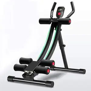 Pantalla LCD ajustable plegable Gimnasio en casa Entrenamiento de fuerza Entrenamiento Ab Cruncher Core & Máquina de ejercicio abdominal